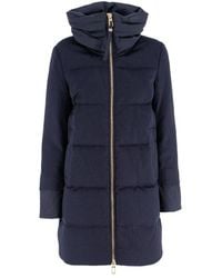 DUNO - Gepolsterte bi-material jacke mit stehkragen - Lyst