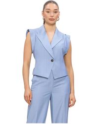 co'couture - Jassen ,Blauw ,Kianacc Pin Vest - Lyst