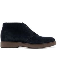 Henderson - Blaue Leder Stiefeletten - Lyst