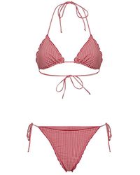 MC2 Saint Barth - Badmode ,Rood ,Polyester Sliding Triangle Bikini - Lyst