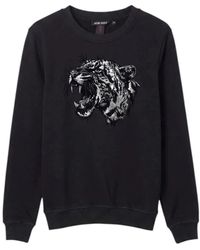 Antony Morato - Hoodies & Sweatvesten ,Zwart ,Katoen Tijgerprint Sweatshirt - Lyst