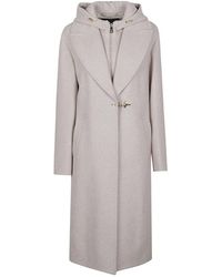 Fay - Jassen ,Grijs ,Wol Double Front Coat - Lyst