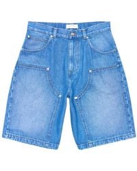 Edwin - Korte Broeken ,Blauw ,Katoen Double Knee Worker Short - Lyst