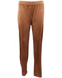 D.exterior - Broeken ,Bruin ,Polyester Eco-Suede Broek Model 52505 - Lyst