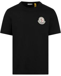 Moncler - Pharrell logo baumwoll t-shirt - Lyst