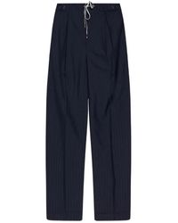 Maison Margiela - Hose Aus Wolle Mit Kordelzug - Lyst
