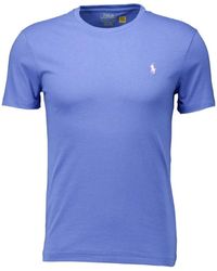 Ralph Lauren - Stilvolles blaues t-shirt mit logo - Lyst