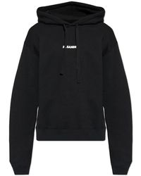 Jil Sander - Hoodies & Sweatvesten ,Zwart ,Katoen De Hoodie - Lyst