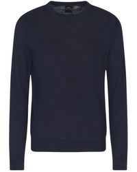 ARMANI EXCHANGE - Round-Neck Knitwear - Lyst