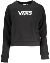 Vans - Sudadera De Algodón Negra Con Estampado De Logo, Mujer, Talla - Lyst