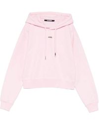 Jacquemus - Hoodies & Sweatvesten ,Roze ,Katoen Gros Grain Hoodie - Lyst