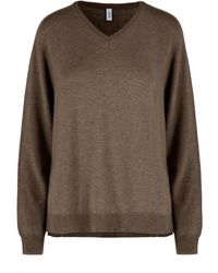 Bomboogie - Merino Wollen Trui Met V-Hals - Lyst
