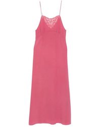 Chloé - Nachtkleding ,Roze ,Satijn Spaghetti-Band Satijnen Jurk - Lyst