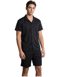 Redskins - Nachtkleding ,Zwart ,Polyester T-Shirt En Short Set - Lyst
