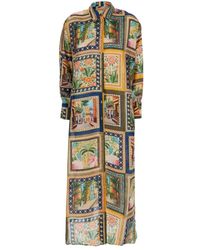 Momoní - Langes Kleid Mit All-Over-Print - Lyst