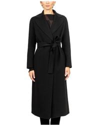 Max Mara - Jassen ,Zwart ,Wol Poldo Wrap Coat - Lyst