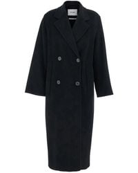 IVY & OAK - Schwarzer Mantel Mit Breiten Revers - Lyst
