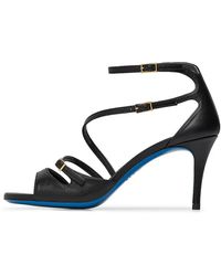 Loriblu - Schwarze Sandale Aus Nappaleder Mit Riemen - Lyst