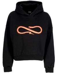 Propaganda - Hoodies & Sweatvesten ,Zwart ,Katoen Zwarte Logo Croptop Hoodie - Lyst