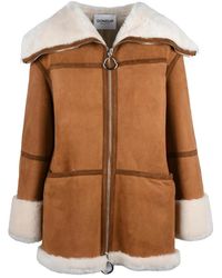 Dondup - Jassen ,Bruin ,Leer Montone Jas - Lyst