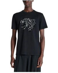 Antony Morato - Tops ,Zwart ,Katoen Regular Fit Logo T-Shirt - Lyst