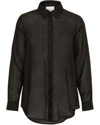 My Essential Wardrobe - Schwarze Bluse Mit Langen Ärmeln - Lyst