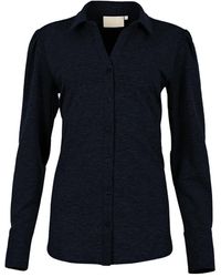 Maicazz - Overhemden ,Blauw ,Leer Payden Blouse - Lyst