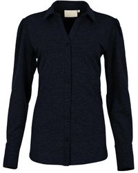 Maicazz - Overhemden ,Blauw ,Leer Payden Blouse - Lyst