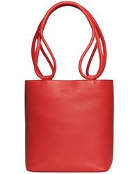 Tramontano - Rote leder-tote-tasche mit kordelgriffen - Lyst