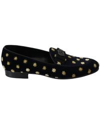 Dolce & Gabbana - Velvet crown loafers shoes - Lyst