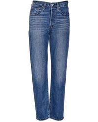 Levi's - Jeans ,Blauw ,501 Crop - Lyst