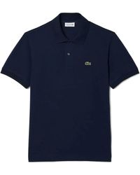 Lacoste - Tops ,Blauw ,Katoen Classic Fit L.12.12 Light Polo Shirt - Lyst