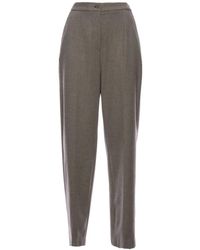Cellar Door - Broeken ,Grijs ,Polyester Wijde Broek - Lyst
