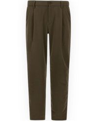 Herno - Broeken ,Groen ,Katoen Seersucker Straight-Leg Broek - Lyst