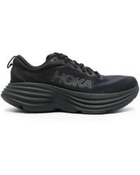 Hoka One One - Sneakers nere con logo in rilievo e dettagli in rete - Lyst