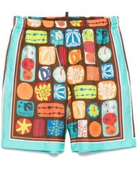 DSquared² - Zwembroek Met Elastische Tailleband - Lyst