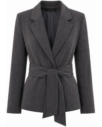 Opal Studio - Jassen ,Grijs ,Leer Sara Blazer - Lyst