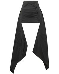 The Attico - Rokken ,Zwart ,Katoen Katoenen Popeline Stretch Minirok - Lyst