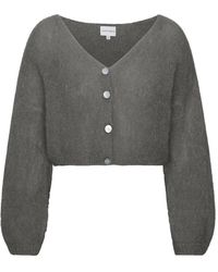 American Dreams - Truien & Vesten ,Grijs ,Wol Cornelia Cropped Pullover - Lyst