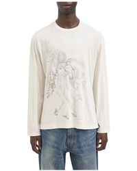 Our Legacy - Tops ,Wit ,Katoen Box Longsleeve Manifested Spirit Print - Lyst