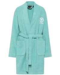 carlo colucci - Embroidered Cotton Kimono Robe - Lyst