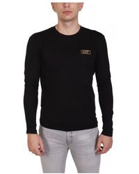EA7 - Tops ,Zwart Label T-Shirt - Lyst