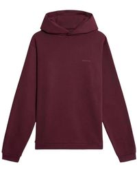 Lyle & Scott - Hoodies & Sweatvesten ,Rood ,Katoen Logo Brushback Pullover Hoodie - Lyst