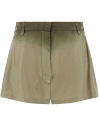 Prada - Zijden Shorts Met Verborgen Knoopsluiting - Lyst