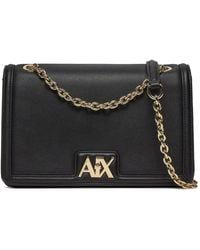 Armani Exchange - Stilvolle schwarze schultertasche mit clip - Lyst