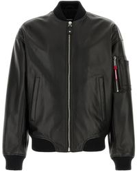 DSquared² - Leren Bomberjack - Lyst