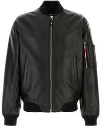 DSquared² - Leren Bomberjack - Lyst