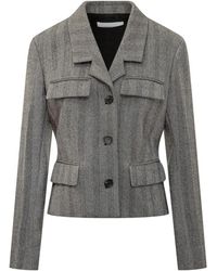Ferragamo - Visgraat Blazer Van Wolmix - Lyst