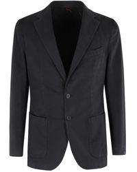 Santaniello - Jassen ,Grijs ,Katoen Zachte Touch Gabardine Jas Met Smeriglio - Lyst