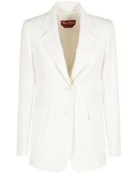 Max Mara - Jassen ,Wit ,Leer Linz Blazer - Lyst